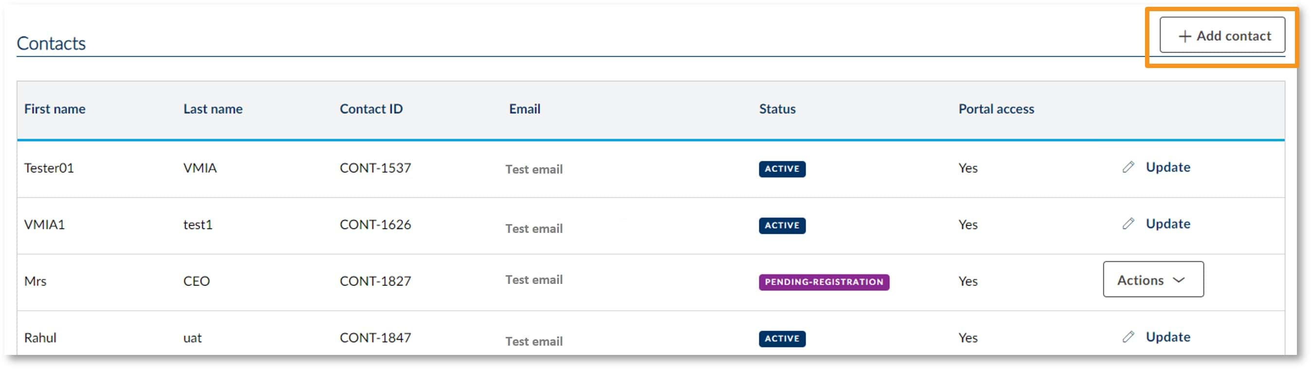 How do I add additional portal contacts - illustration 02
