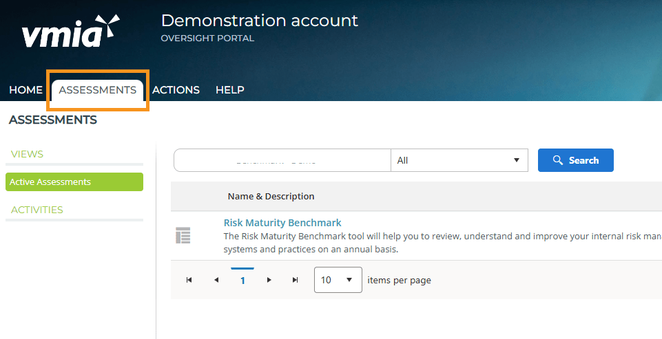 Risk Maturity Benchmark - Log in