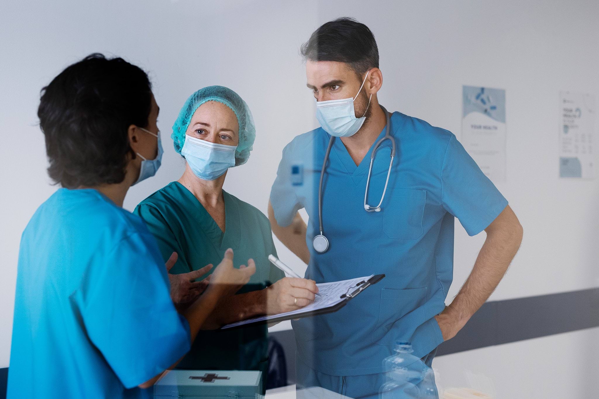 Medical staff in discussion